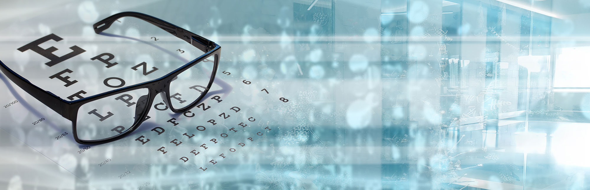 prescription glasses on table